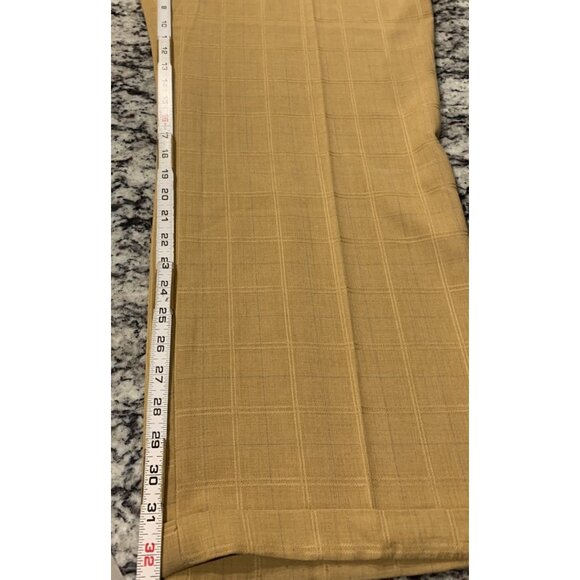 Pronti By Phita Mens 4XL 48x32 Suit 2pc Shirt Pants mustard plaid big tall - Picture 16 of 16